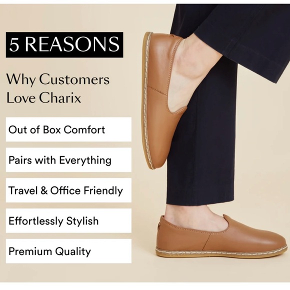 Charix Black Slip On Shoes Like New Black Leather - Picture 3 of 7